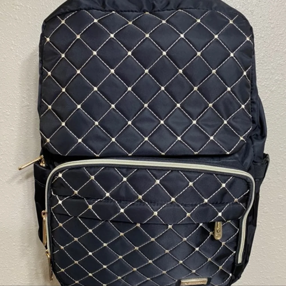 NWT Diaper Bag Backpack Black and Gold